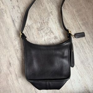 Coach Black Leather Cross Body Purse